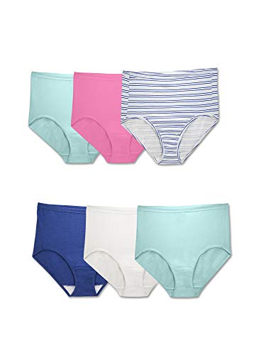 Plus Size Brief - 6 Pack - Comfort Covered Waistband