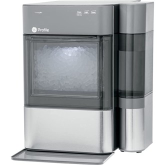 GE Profile Opal 2.0 | Countertop Nugget Ice Maker with Side Tank | Ice Machine with WiFi Connectivity | Smart Home Kitchen Essentials | Stainless Steel